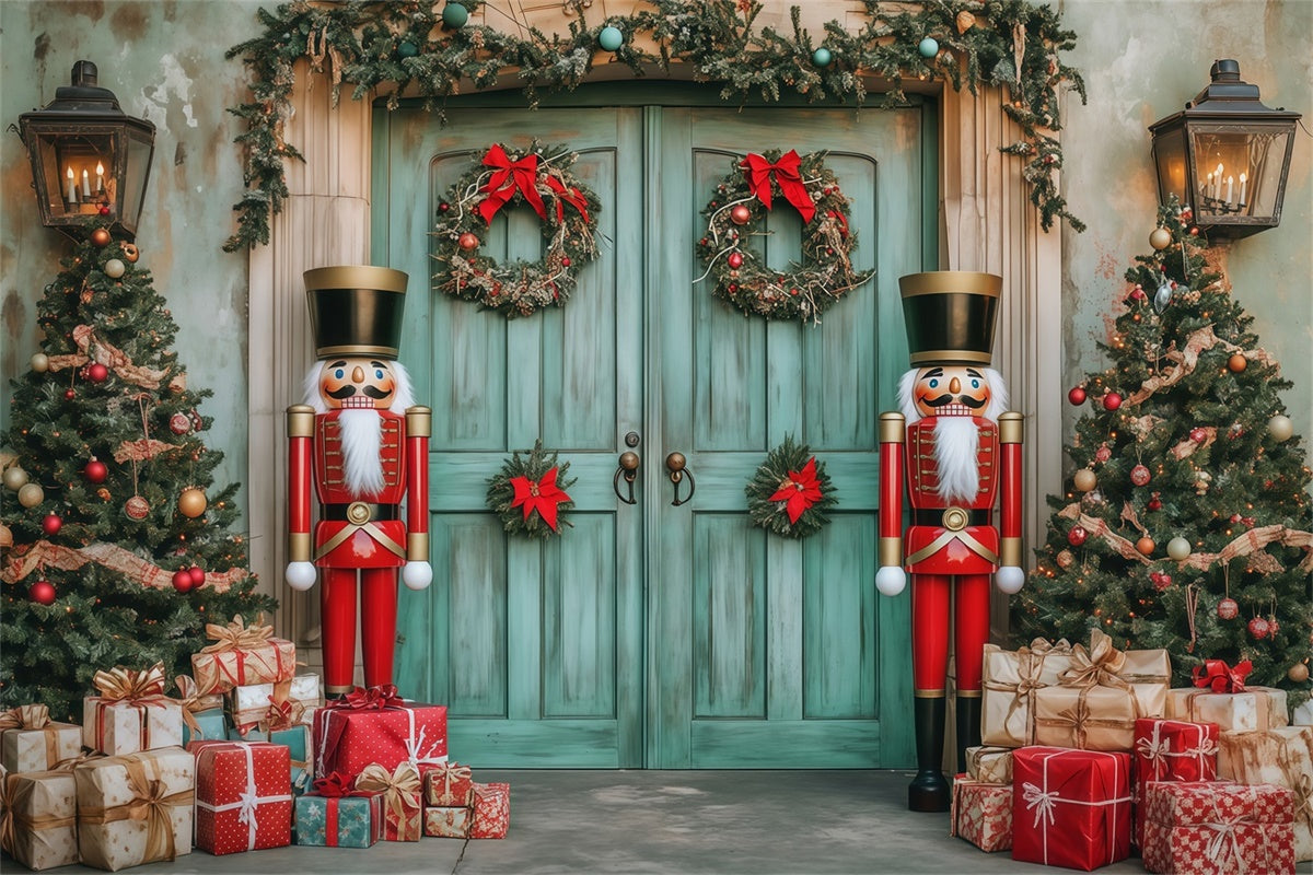 Christmas Backdrop Ideas Nutcracker Welcome Porch Backdrop UK MRR7-84