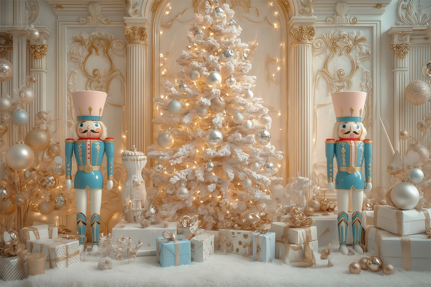 Christmas Backdrops Frosted Palace Dreams Backdrop UK MRR7-85