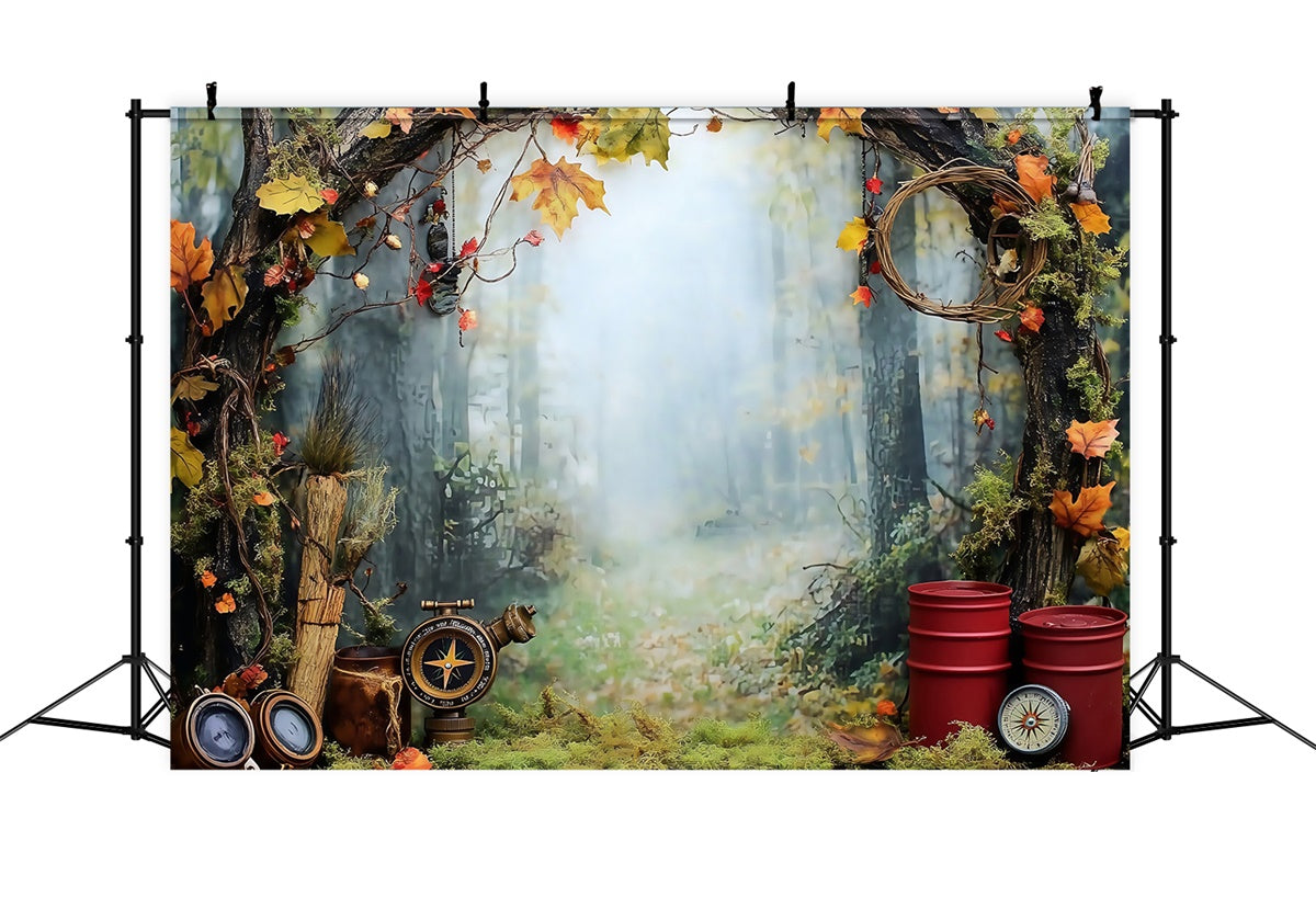 Forest Photo Backdrop Rustic Autumn Path Backdrop UK MRR7-95