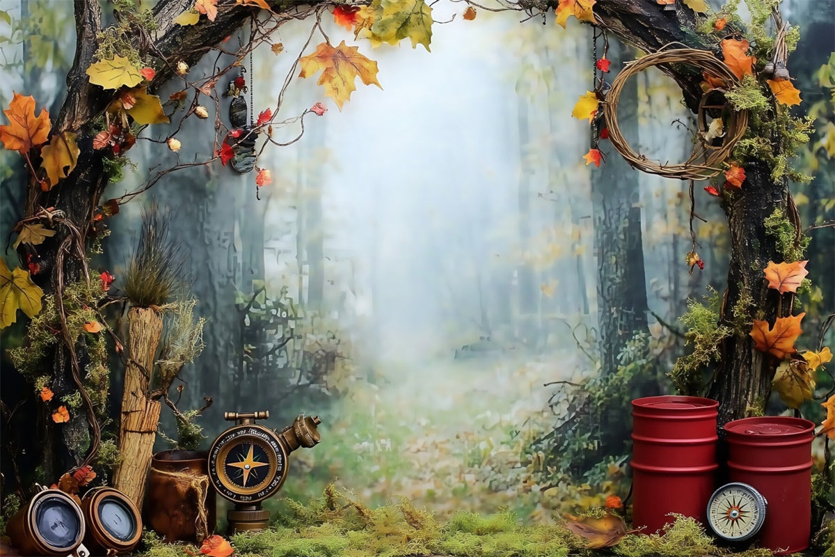 Forest Photo Backdrop Rustic Autumn Path Backdrop UK MRR7-95