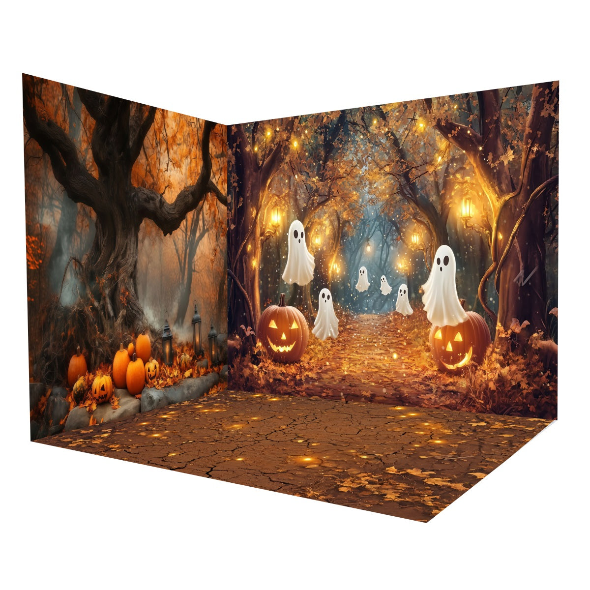 Halloween Backdrop Enchanted Forest Flying Ghosts Backdrop Room Set UK MRR8-243