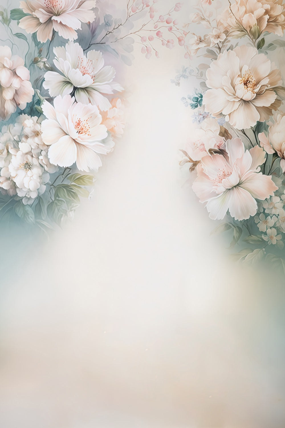 Maternity Backdrop Abstract Vintage Flower Painting Maternity Photo Backdrop UK MRR8-276
