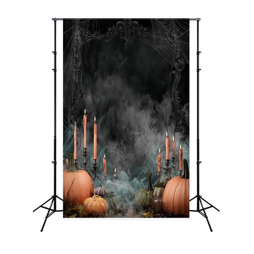 Halloween Wall Backdrop Pumpkin Candle Dark Smoke Halloween Backdrop UK MRR8-40