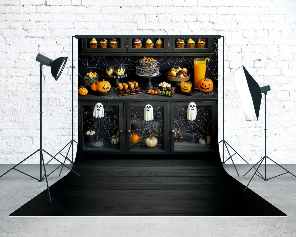 Halloween Wall Backdrop Halloween Party Dessert Table Sweep Backdrop UK MRR8-49
