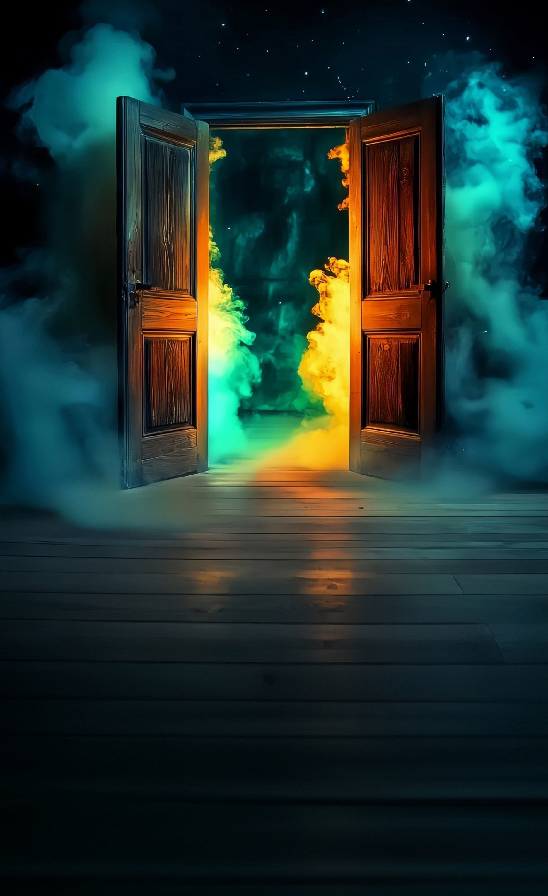 Halloween Photography Backdrop Marvel Night Glow Smokey Gates Sweep Backdrop UK MRR8-55