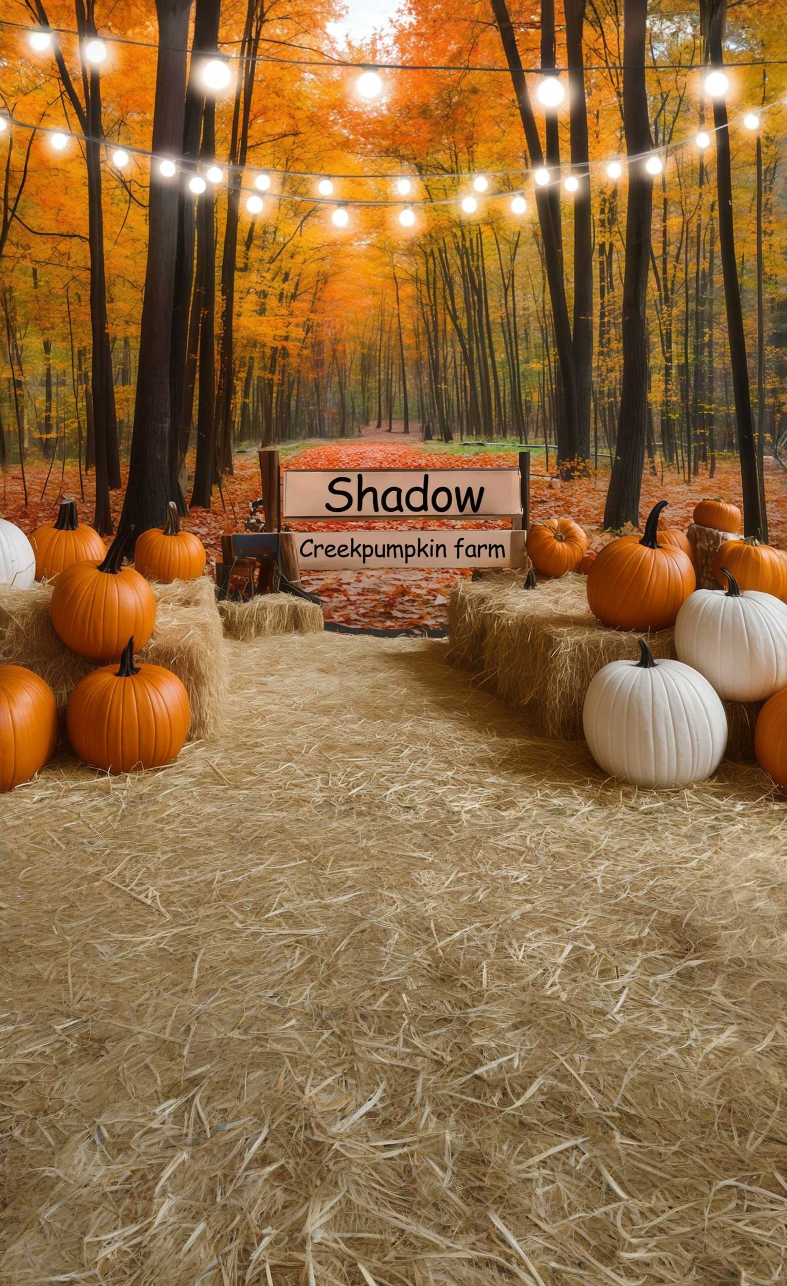 Autumn Backdrop Shadow Creek Pumpkin Farm Sweep Backdrop UK MRR8-74