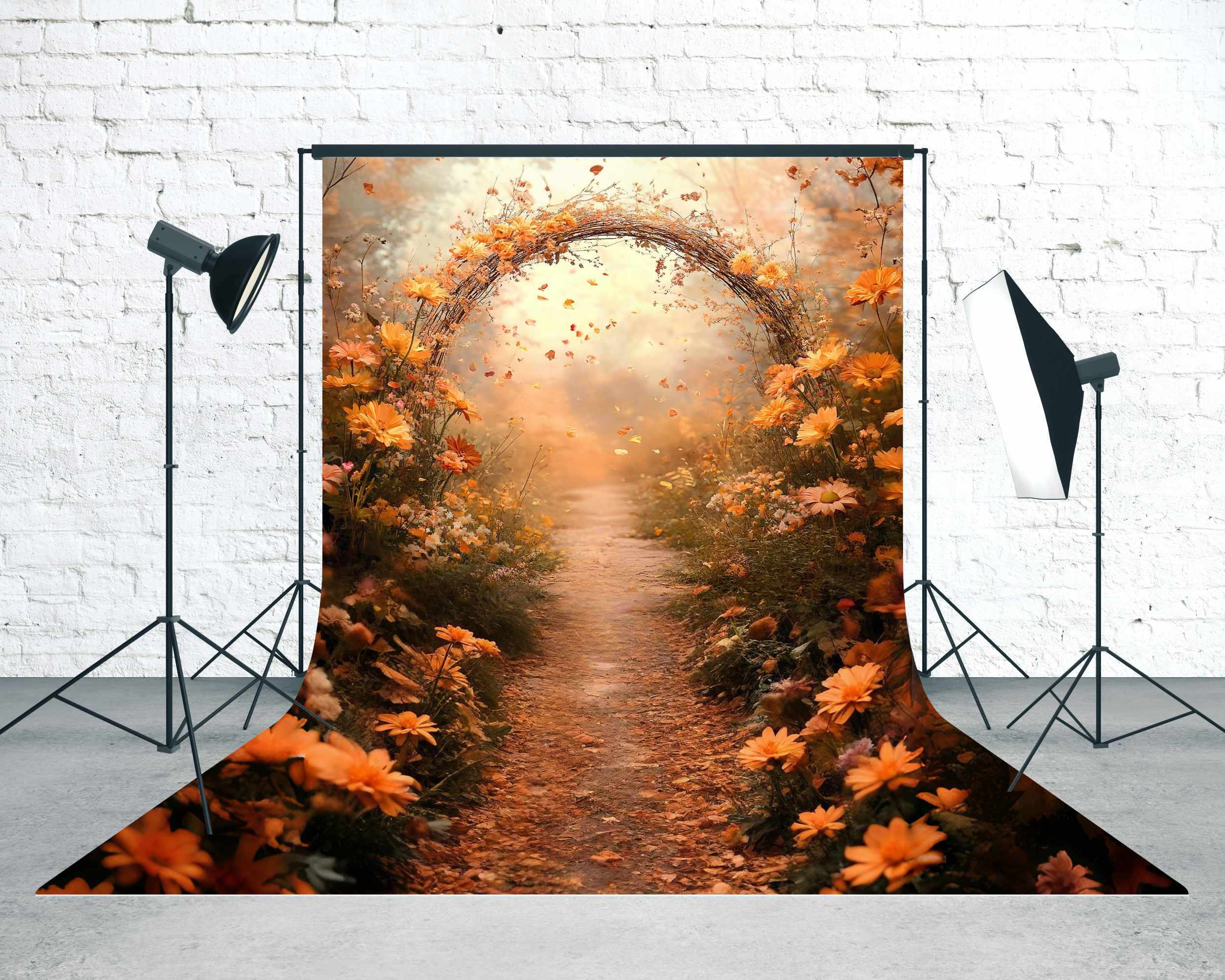 Fall Backdrop Ideas Golden Petal Archway Fairy Path Sweep Backdrop UK MRR8-82