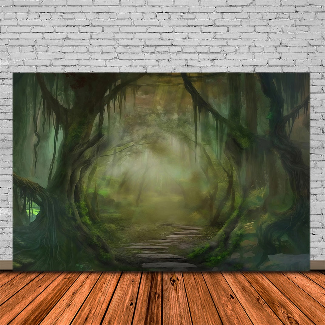 Forest Backdrop Misty Enchanted Forest Pathway Forest Photo Backdrop UK MRR9-22