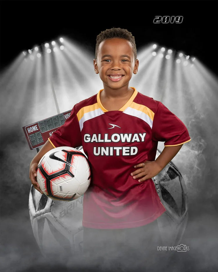 Football Backdrop Soccer Ball Stadium Lights Sports Backdrop UK MRR9-27