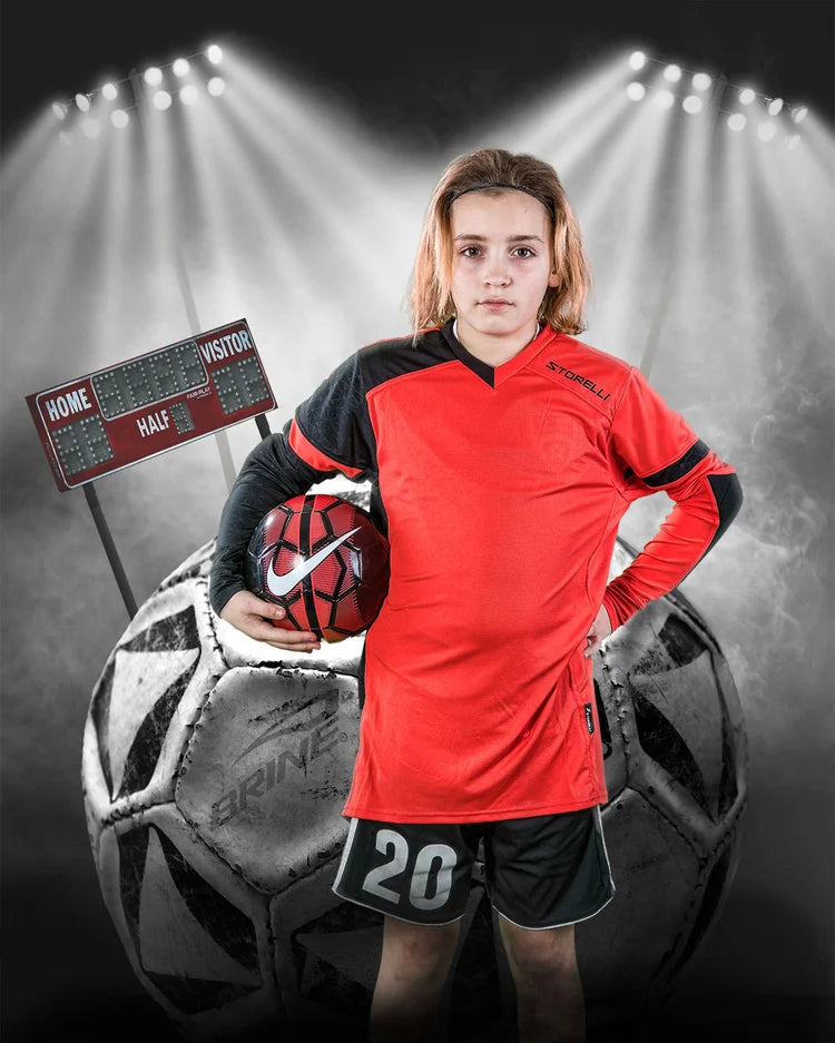 Football Backdrop Soccer Ball Stadium Lights Sports Backdrop UK MRR9-27