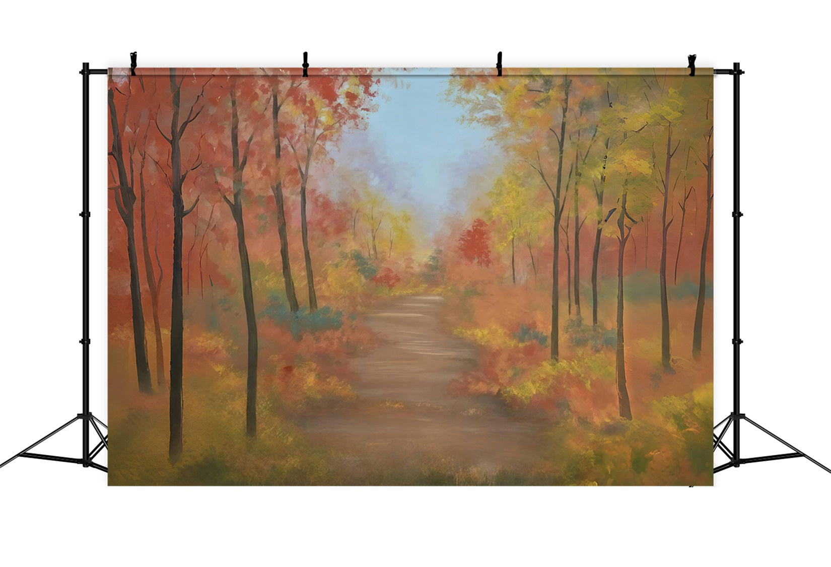 Fall Forest Backdrop Colorful Autumn Forest Path Autumn Backdrop UK MRR9-30