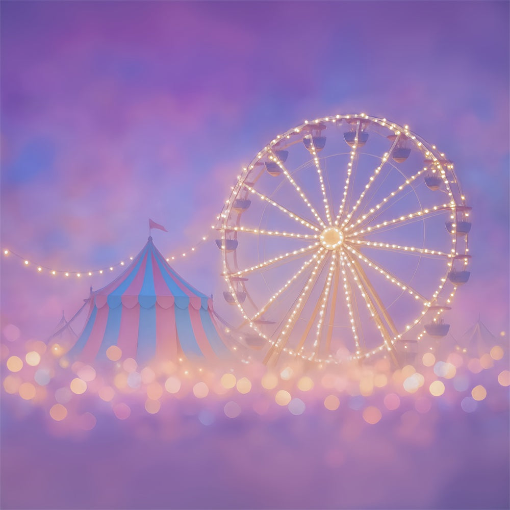 Circus Backdrop Carnival Ferris Wheel Tent Lights Children Backdrops UK MRR9-35