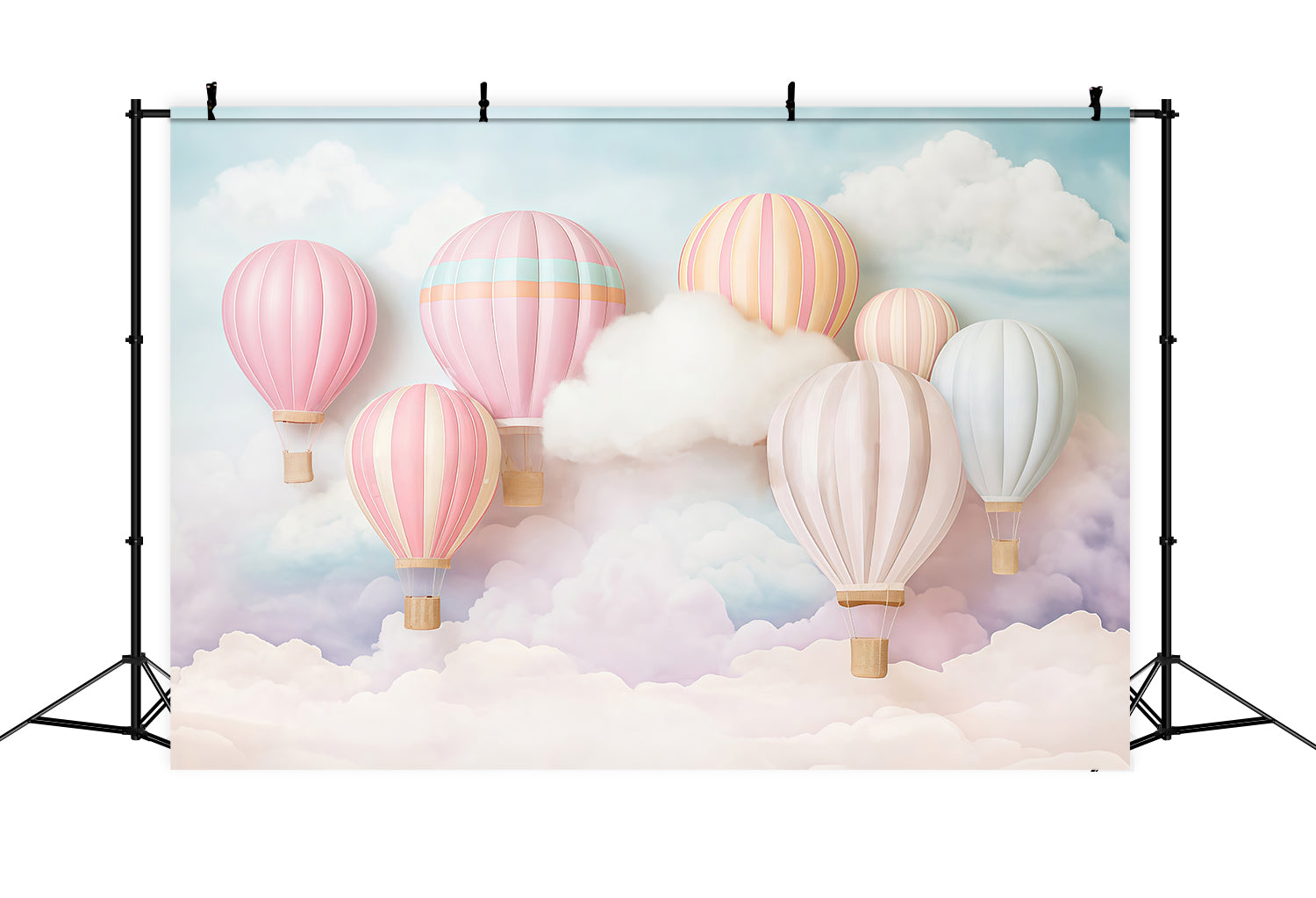 Sky Cloud Backdrop Pastel Hot Air Balloons Backdrop Children Backdrops UK MRR9-51