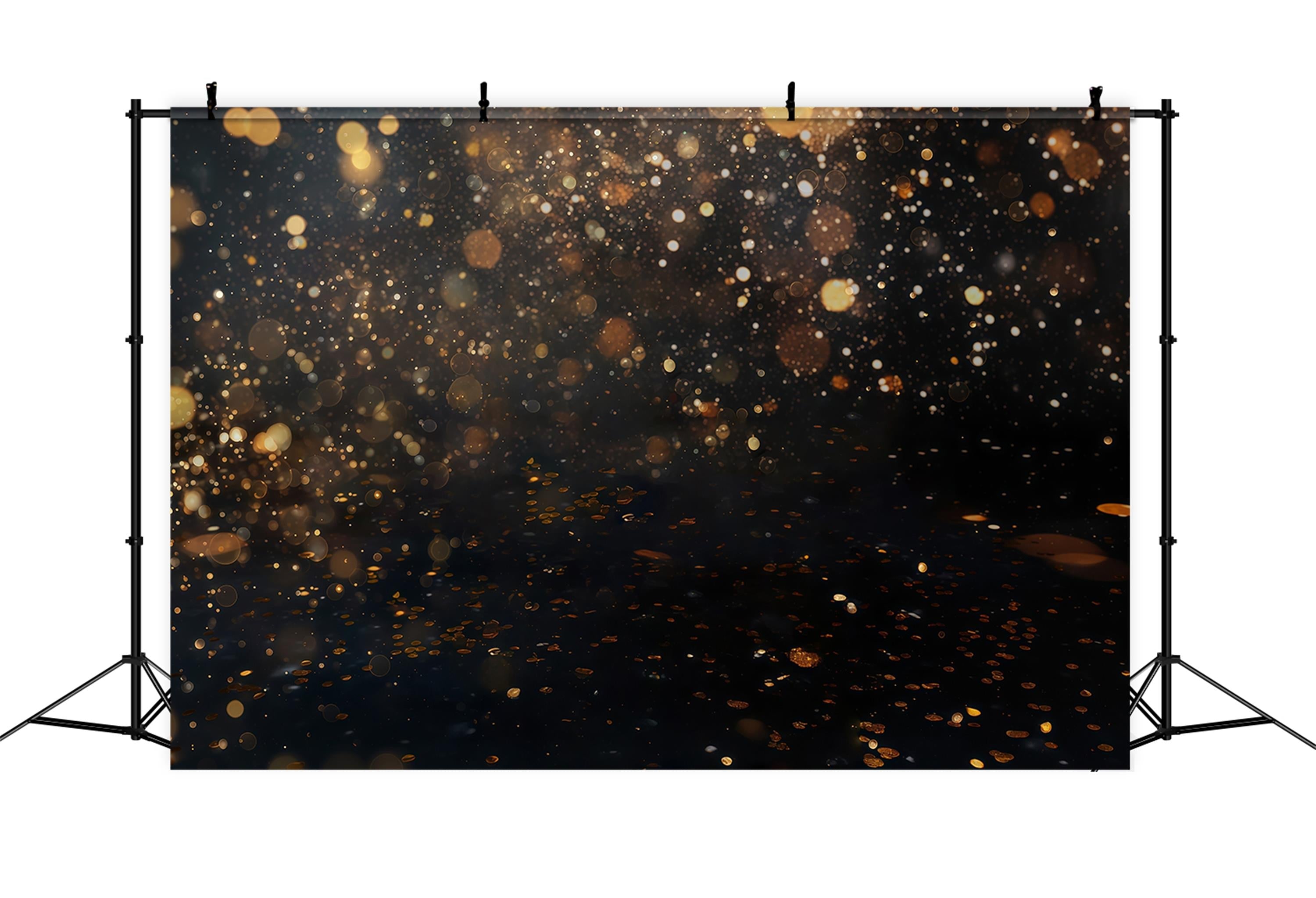 Glitter Bokeh Backdrop Golden Sparkling Glitter Lights Bokeh Backdrop UK MRR9-54