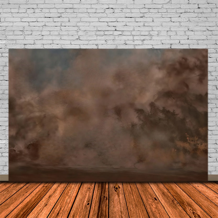 Painting Backdrop Moody Brown Mist Abstract Haze Fine Art Backdrop UK MRR9-65