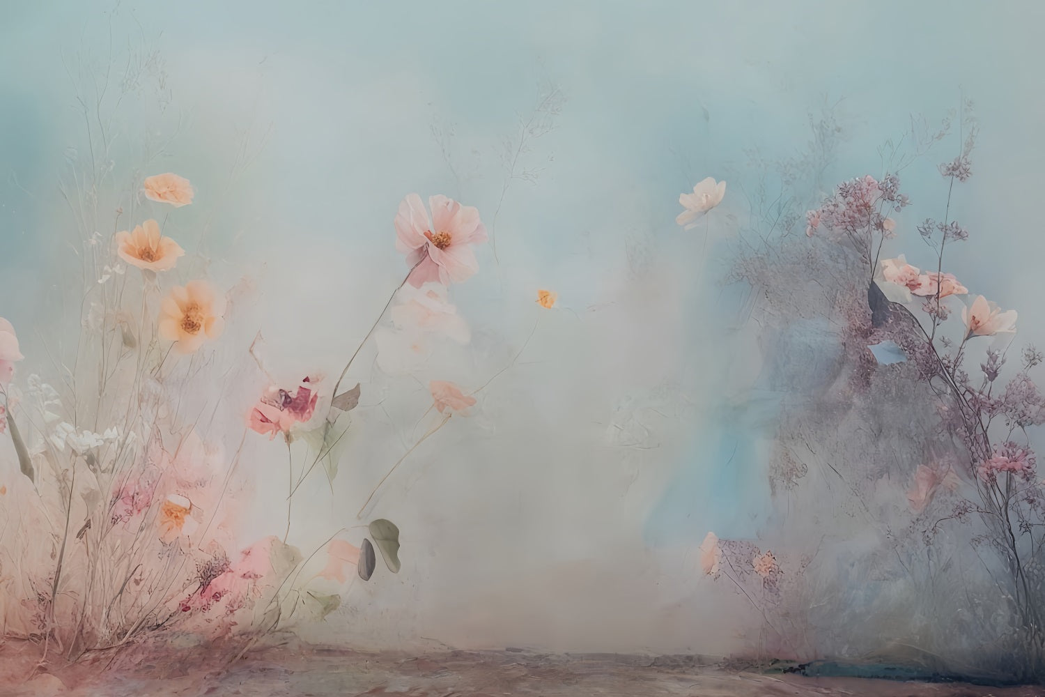 Fine Art Backdrops Soft Pastel Flower Field Artistic Backdrop UK MRR9-71