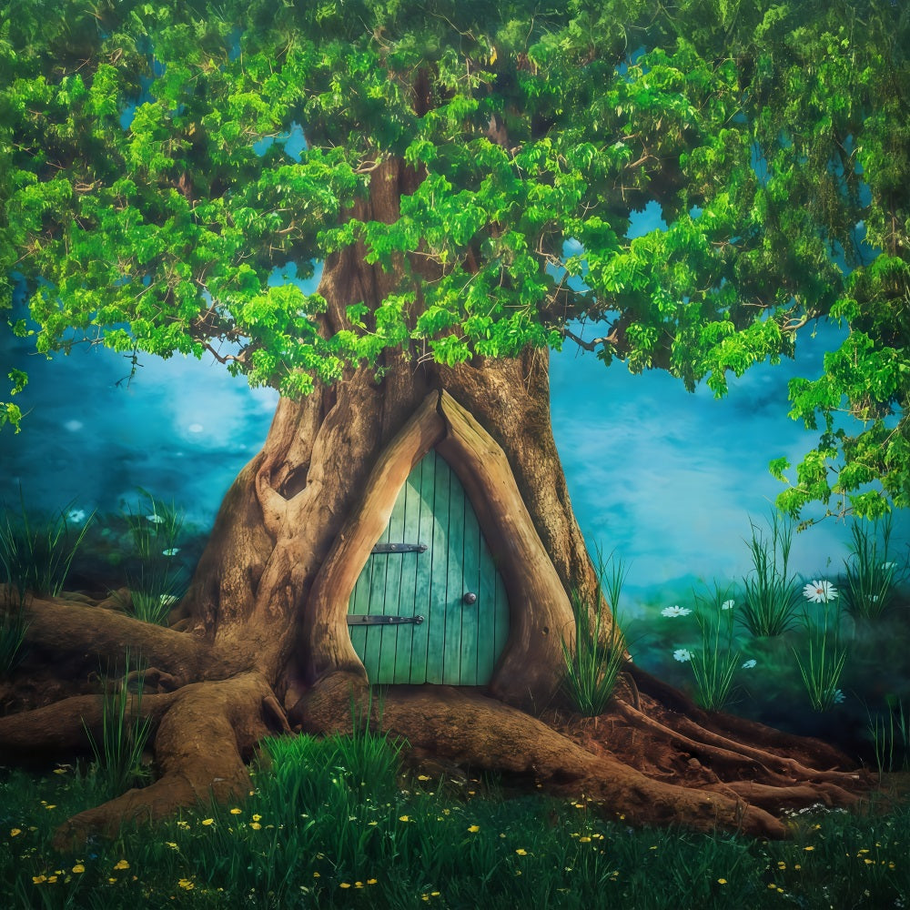 Forest Backdrop Enchanted Tree Trunk Door Newborn Photography Backdrop UK MRR9-72