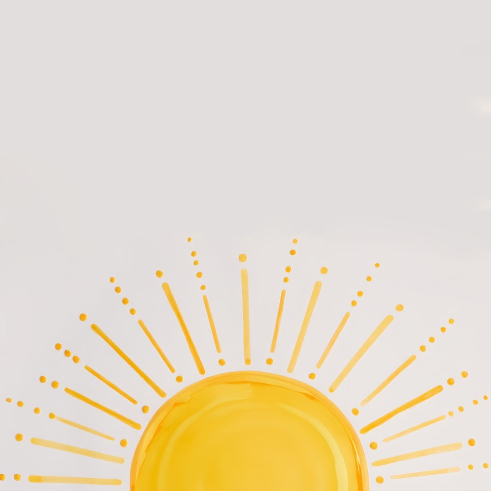 Children Backdrops Minimalist Yellow Sun Rays Kids Photo Backdrop UK MRR9-75