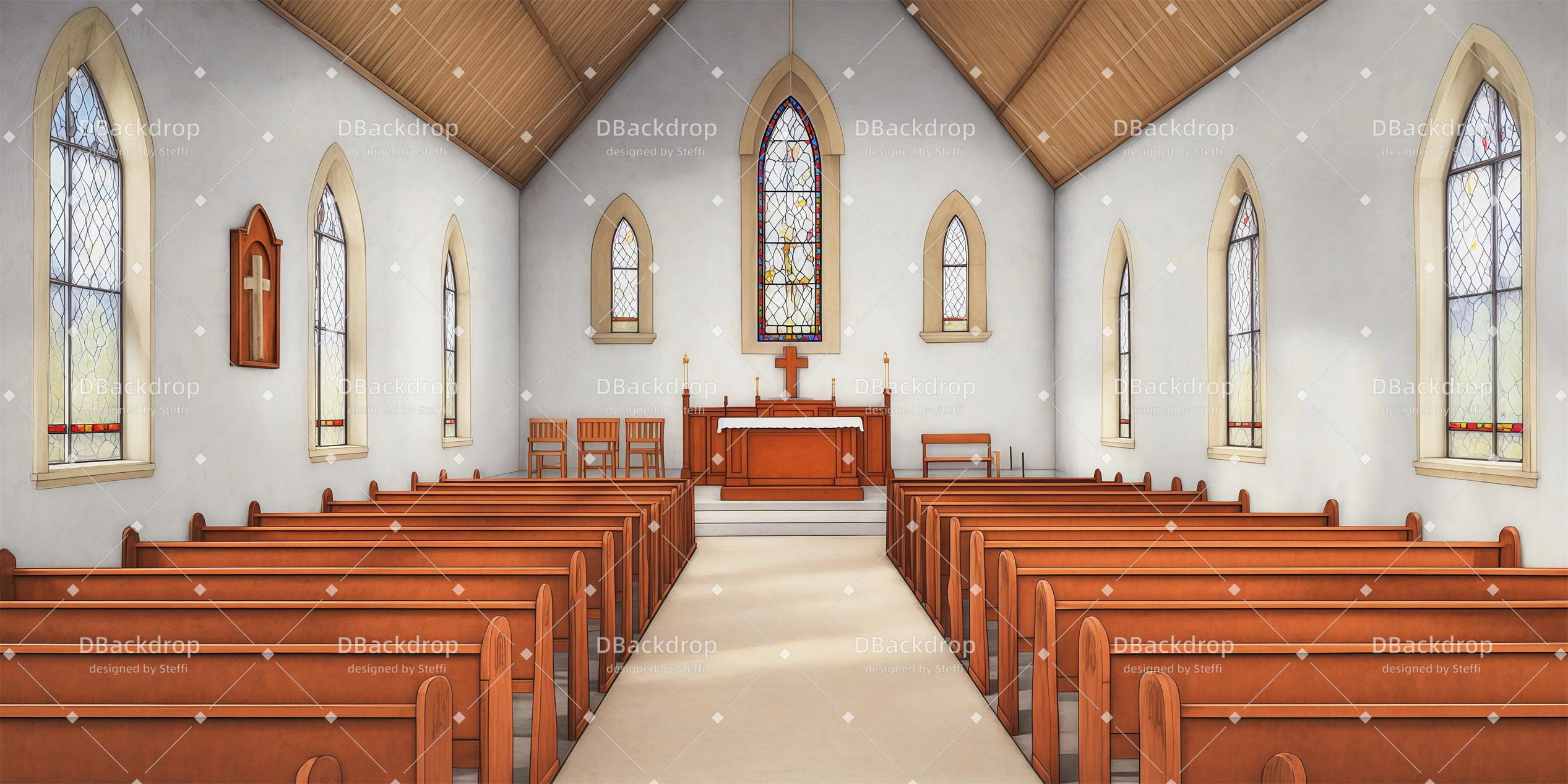 Stage Set Backdrop Monastery Interior Scenery Backdrops for Theater UK CSH59-T73