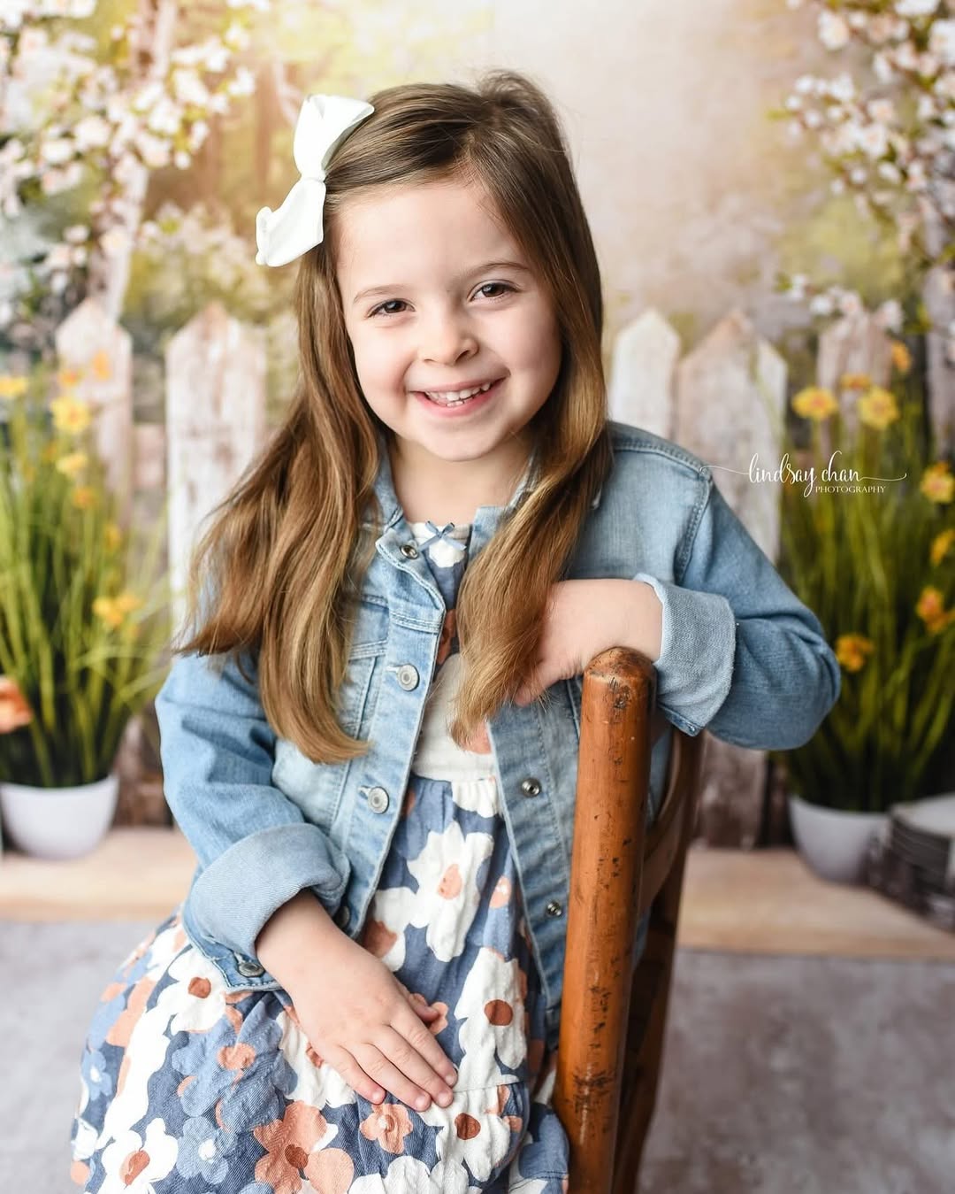 Fine Art Backdrops Spring Garden Fence Flowers Truck Artistic Backdrop UK MRR9-34