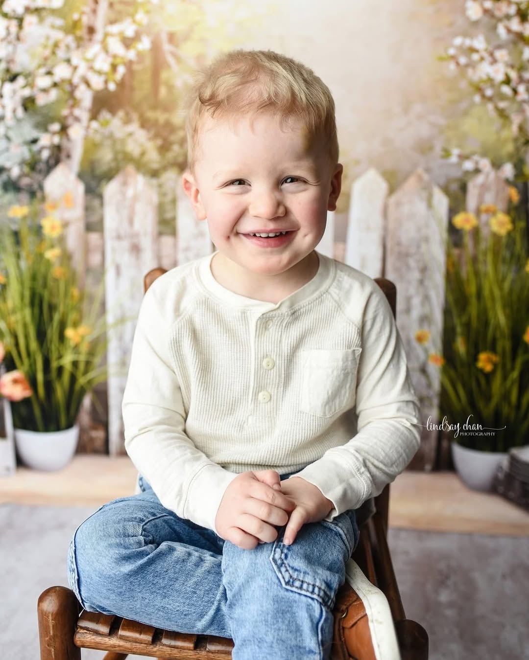 Fine Art Backdrops Spring Garden Fence Flowers Truck Artistic Backdrop UK MRR9-34