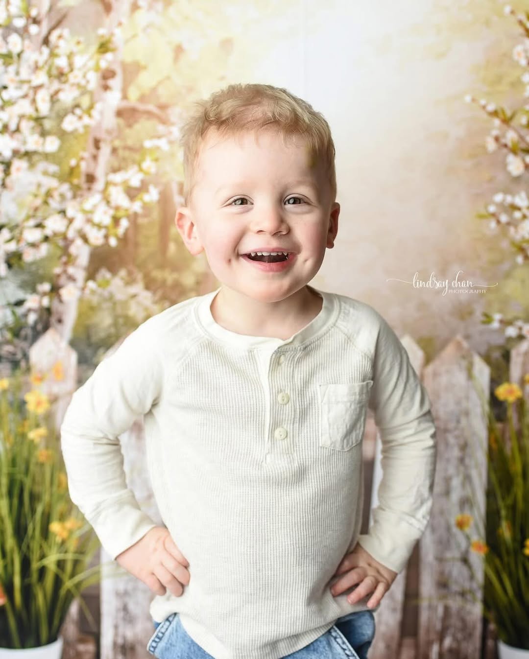 Fine Art Backdrops Spring Garden Fence Flowers Truck Artistic Backdrop UK MRR9-34