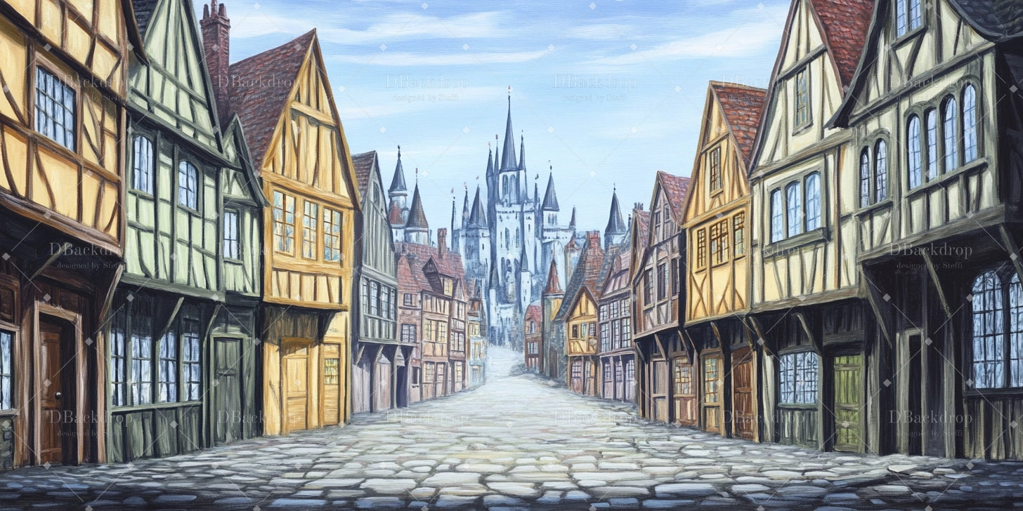Stage Scenery Backdrops Old Town Street Theater Backdrop UK CSH59-T22