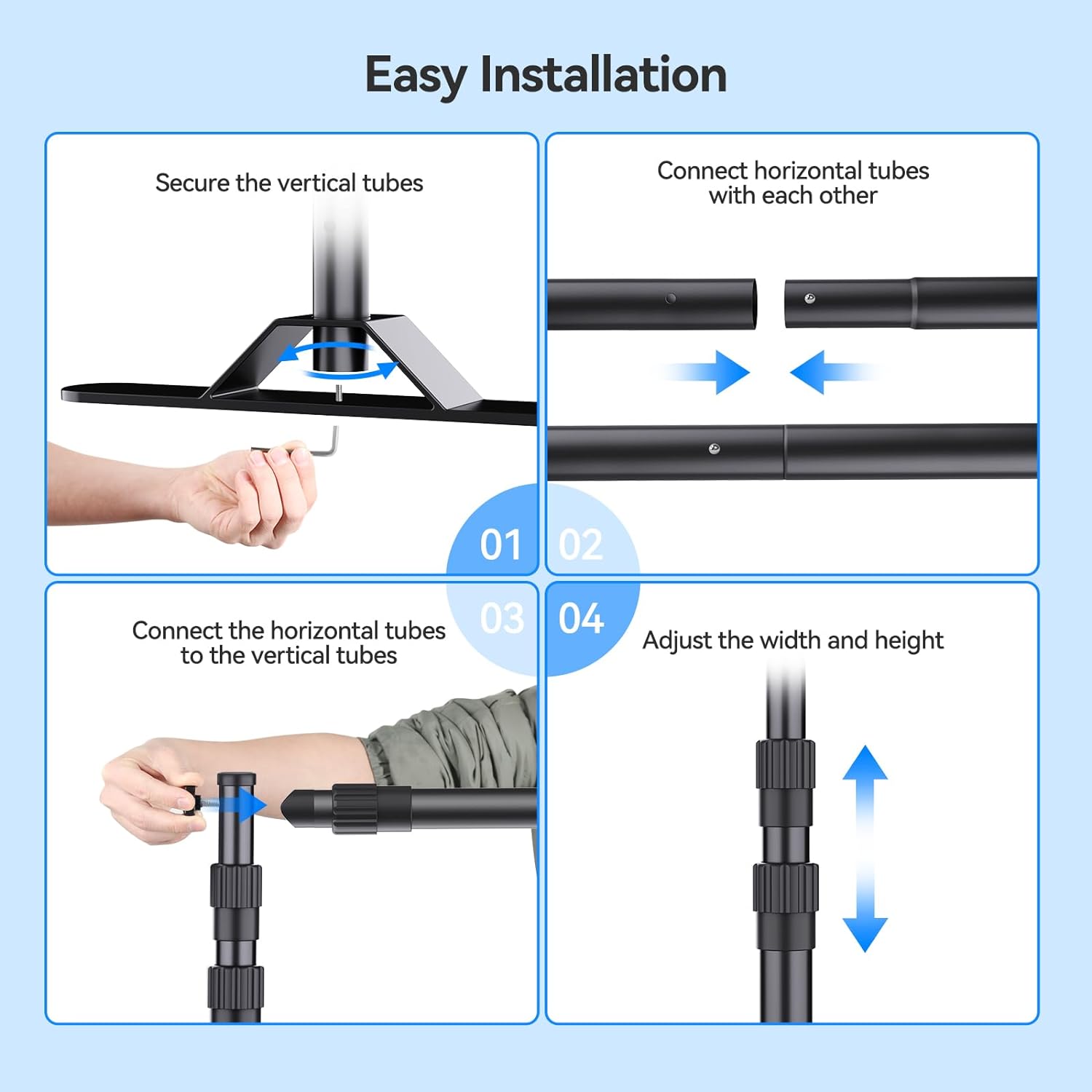 Adjustable Heavy Duty Backdrop Stand Kit Background Banner Stand UK PR16