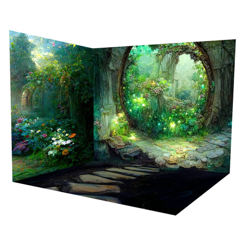Fairytale Garden Flower Magic Forest Backdrop Room Set