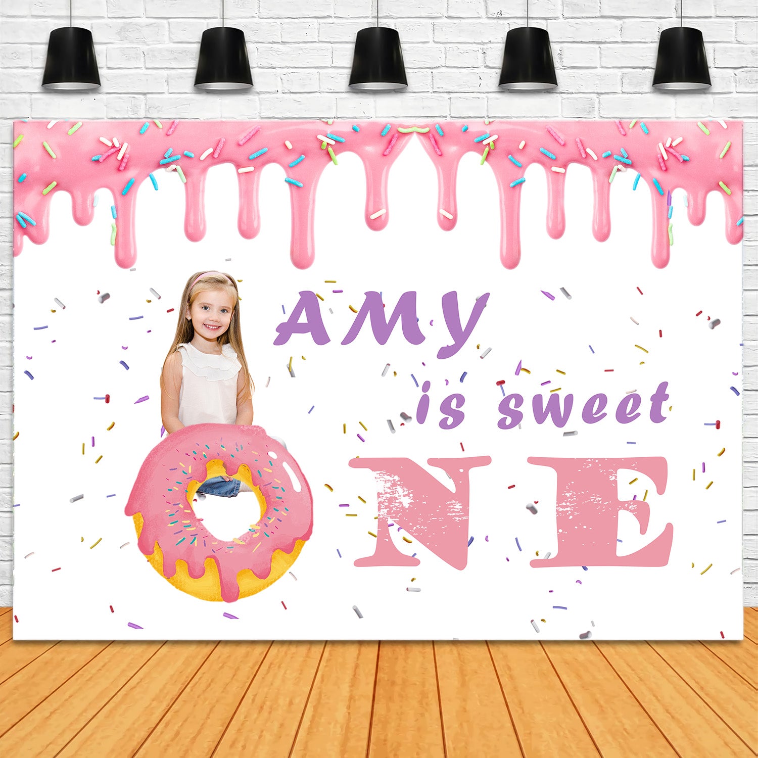 Custom Birthday Backdrop Pastel Sprinkle Donut Party Backdrop UK RR1-19