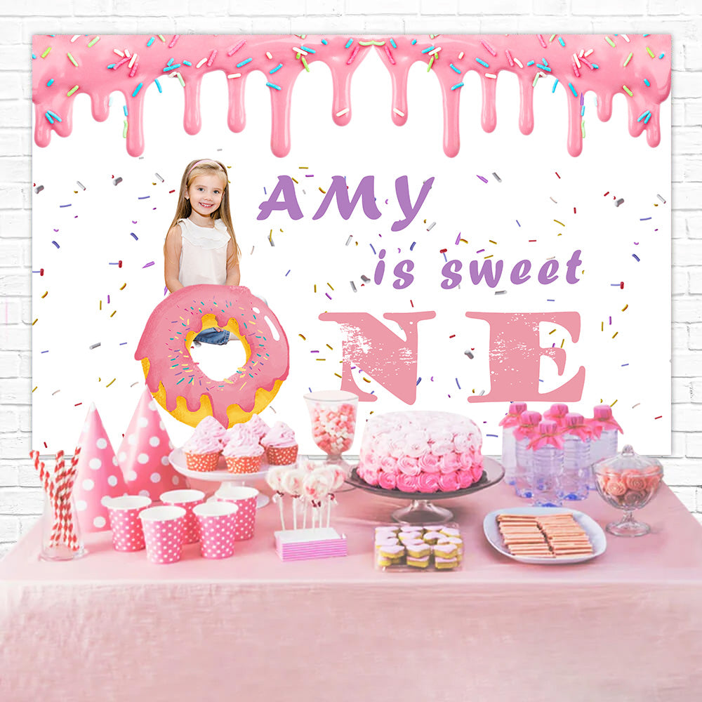 Custom Birthday Backdrop Pastel Sprinkle Donut Party Backdrop UK RR1-19