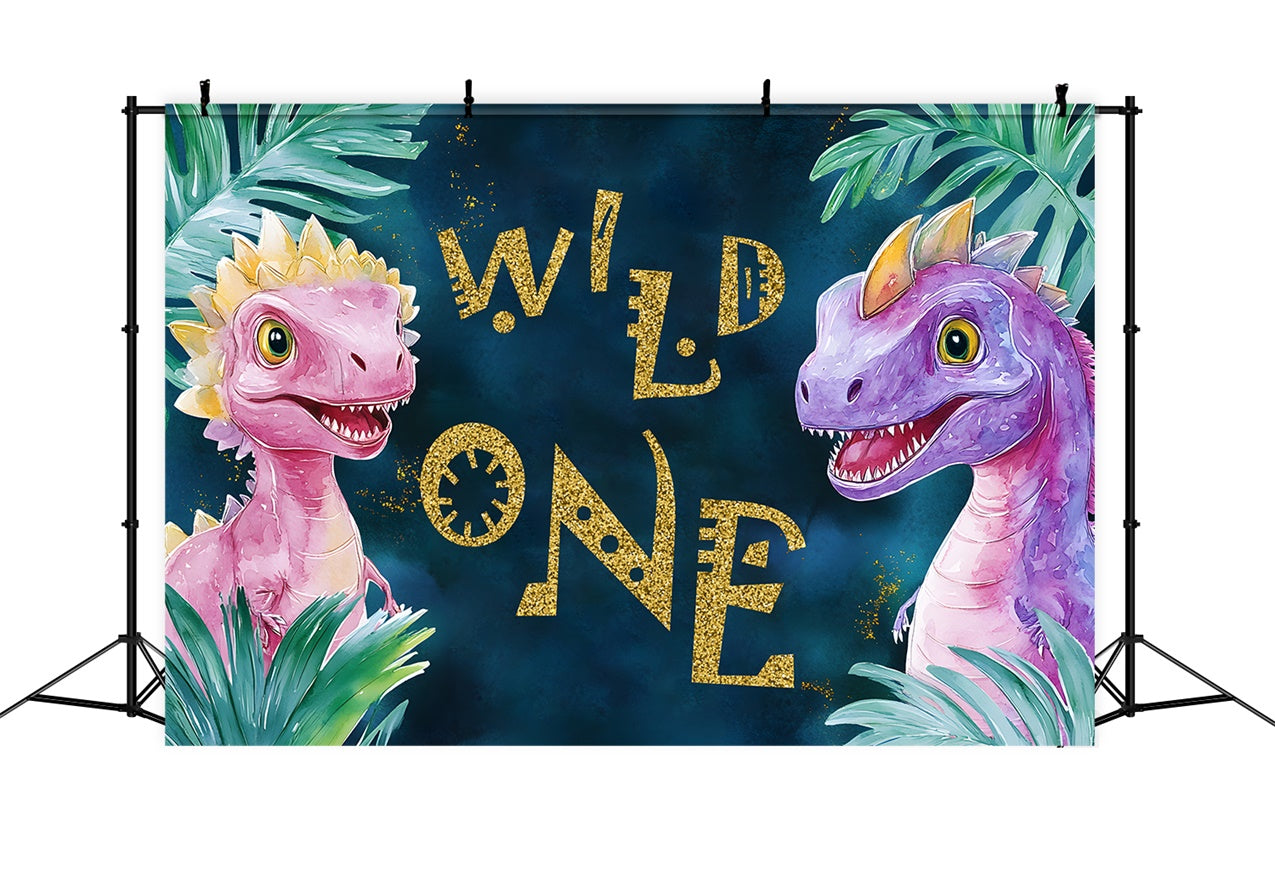 Personalized Birthday Backdrops Tropical Dino Adventure Backdrop UK RR1-36