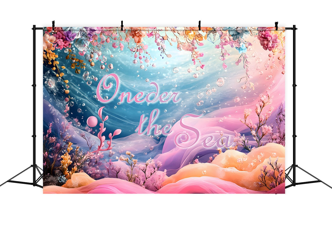 Customized Backdrop For Birthday Magical Ocean Mermaid Backdrop UK RR1-41