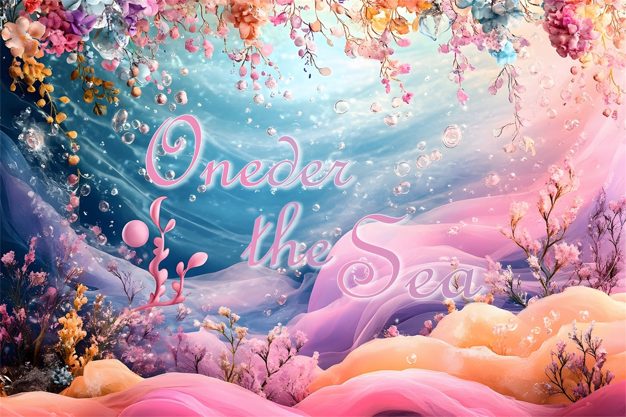 Customized Backdrop For Birthday Magical Ocean Mermaid Backdrop UK RR1-41