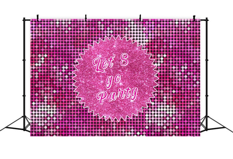 Personalized Backdrop For Birthday Glitzy Pink Sequin Backdrop UK RR1-55