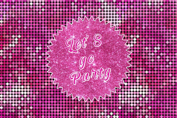 Personalized Backdrop For Birthday Glitzy Pink Sequin Backdrop UK RR1-55