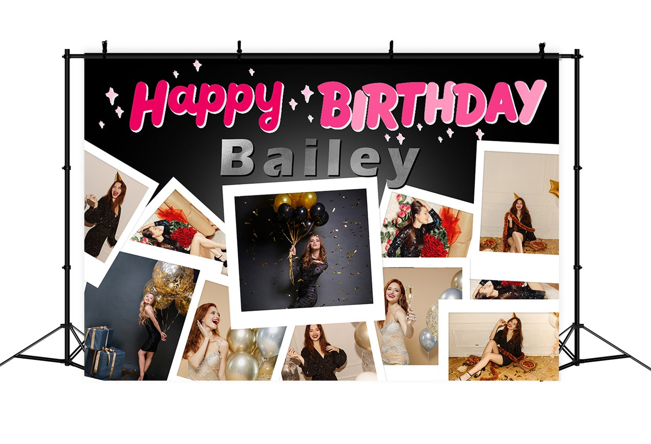 Birthday Backdrop Ideas Personalized Photo Collage Backdrop UK RR1-58