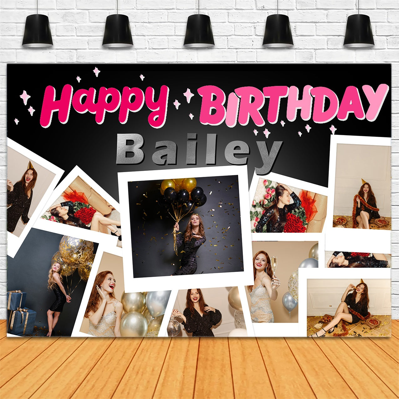 Birthday Backdrop Ideas Personalized Photo Collage Backdrop UK RR1-58