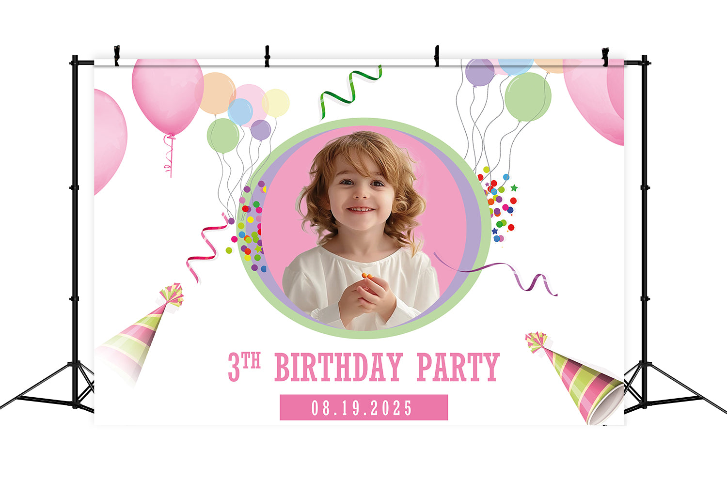 Customized Backdrop For Birthday Balloon Kids Party Backdrop UK RR1-88