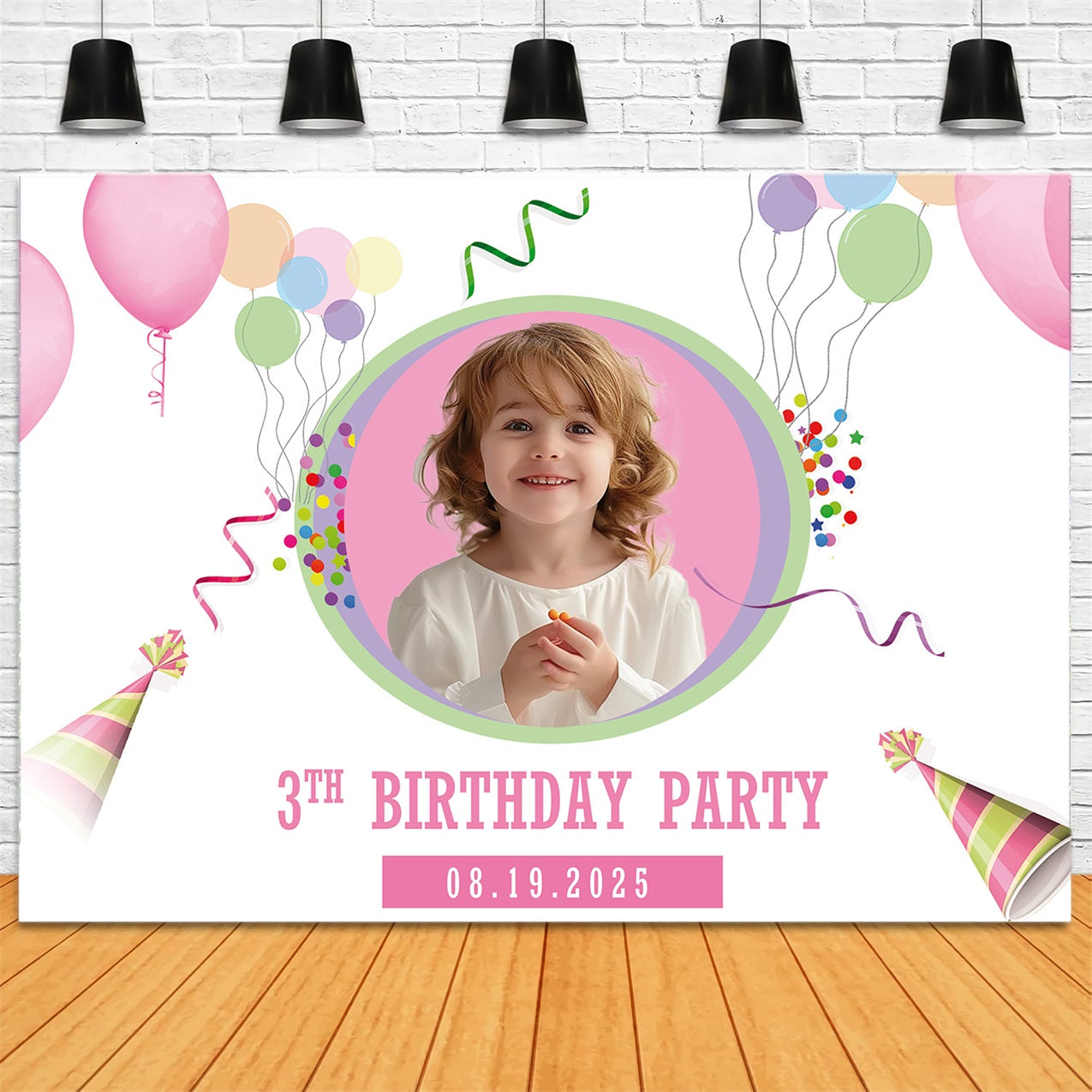 Customized Backdrop For Birthday Balloon Kids Party Backdrop UK RR1-88