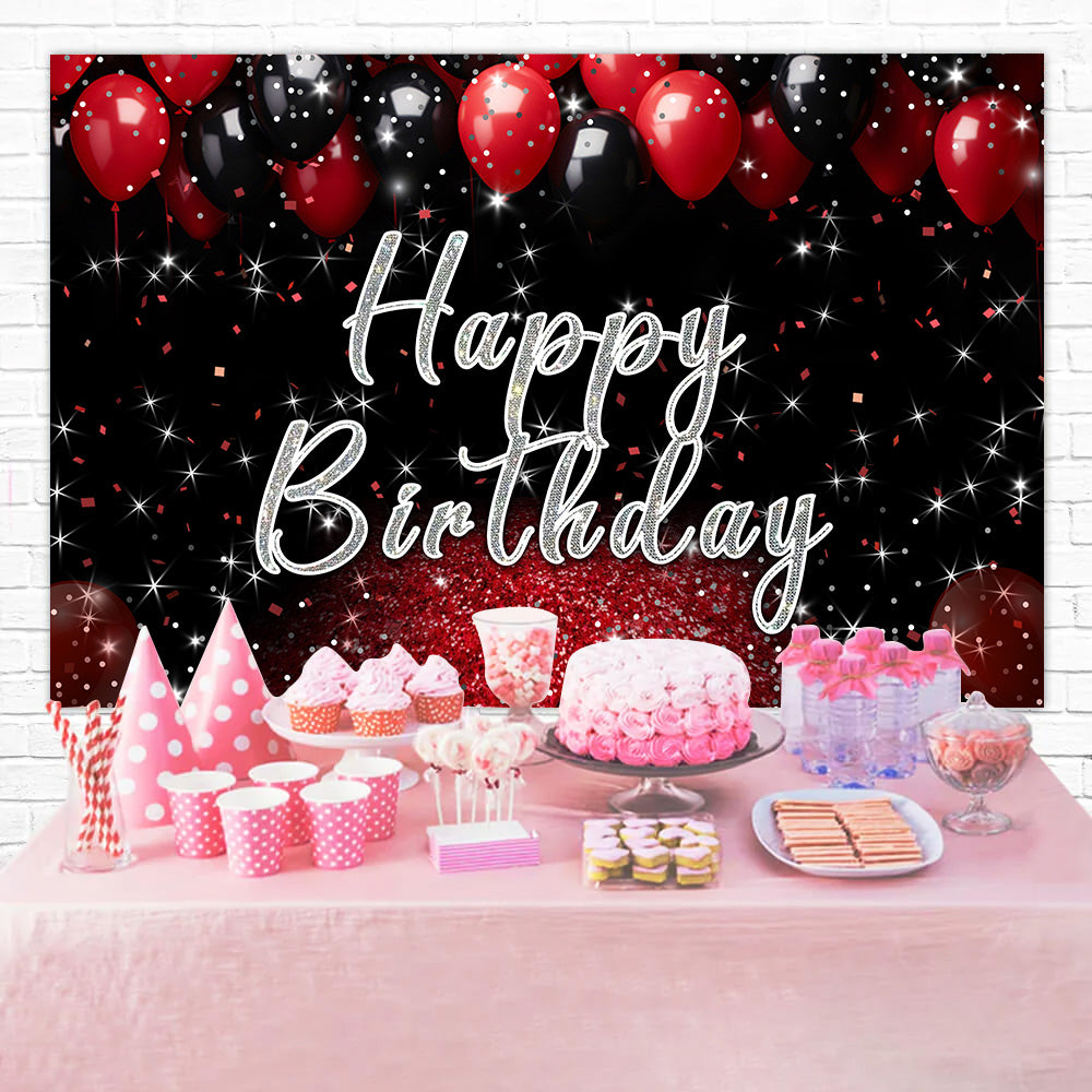 Personalized Birthday Backdrops Luxurious Glittery Balloon Backdrop UK RR12-36