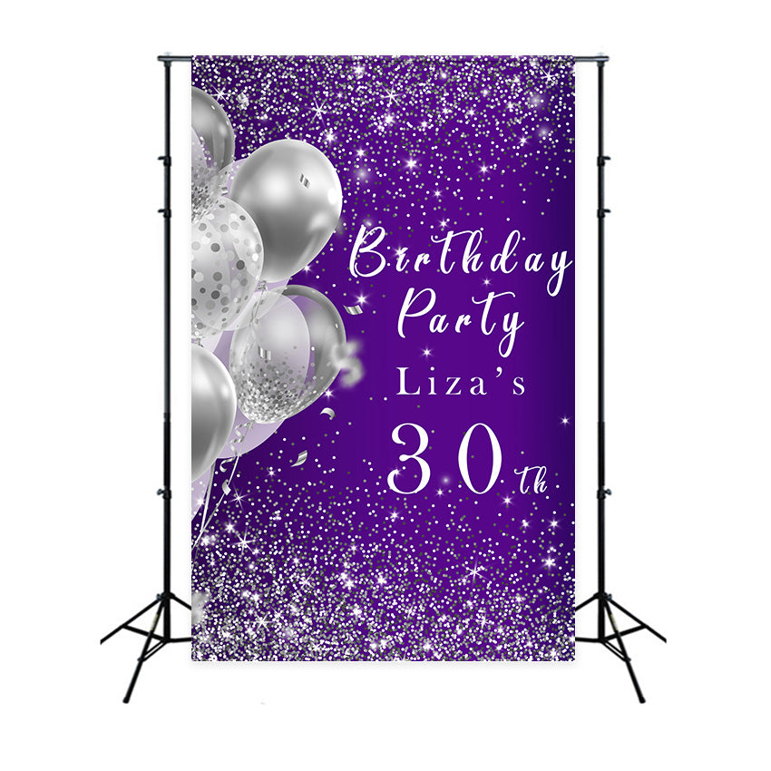 30th Birthday Photo Backdrop Glittering Balloon Backdrop UK RR12-69