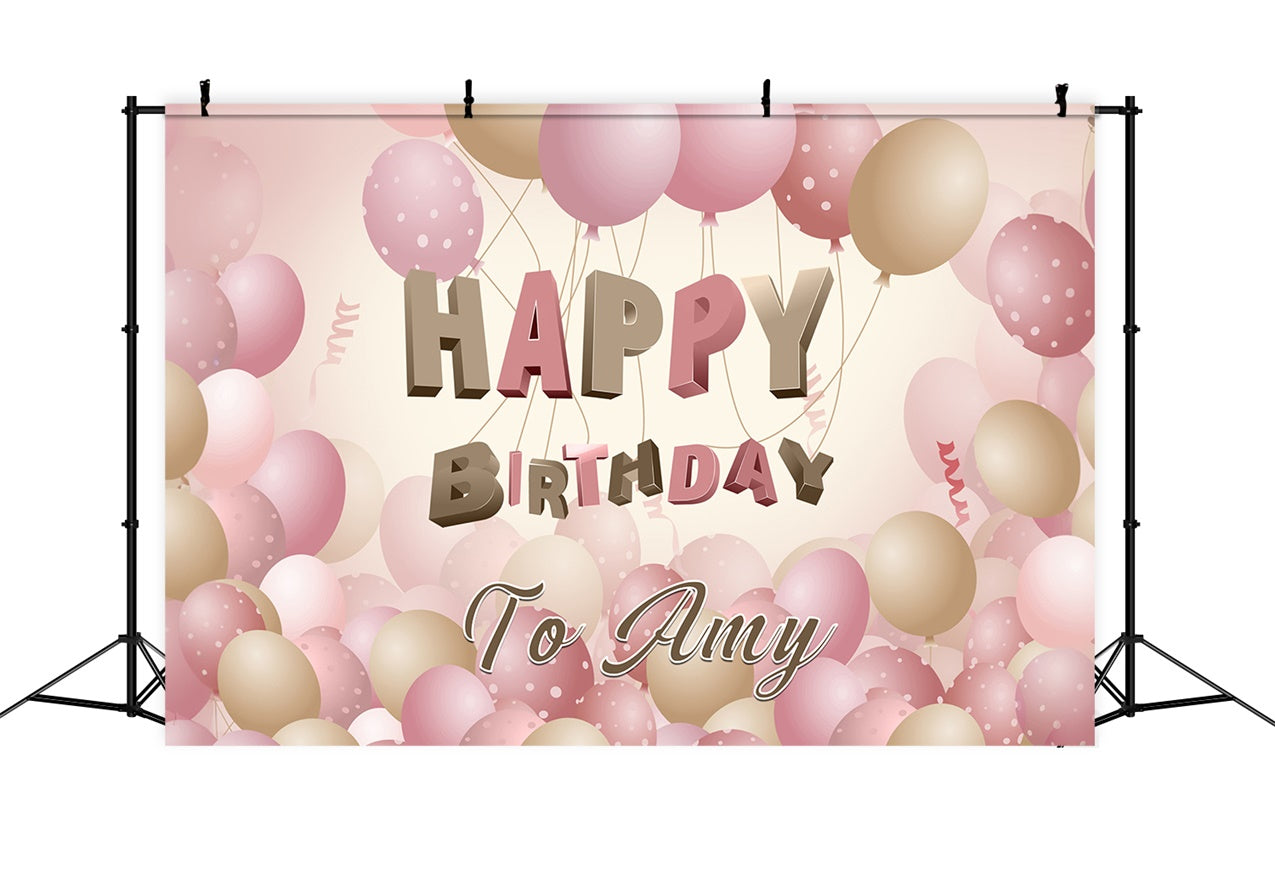 Custom Made Birthday Backdrops Elegant Pastel Balloon Backdrop UK RR12-75