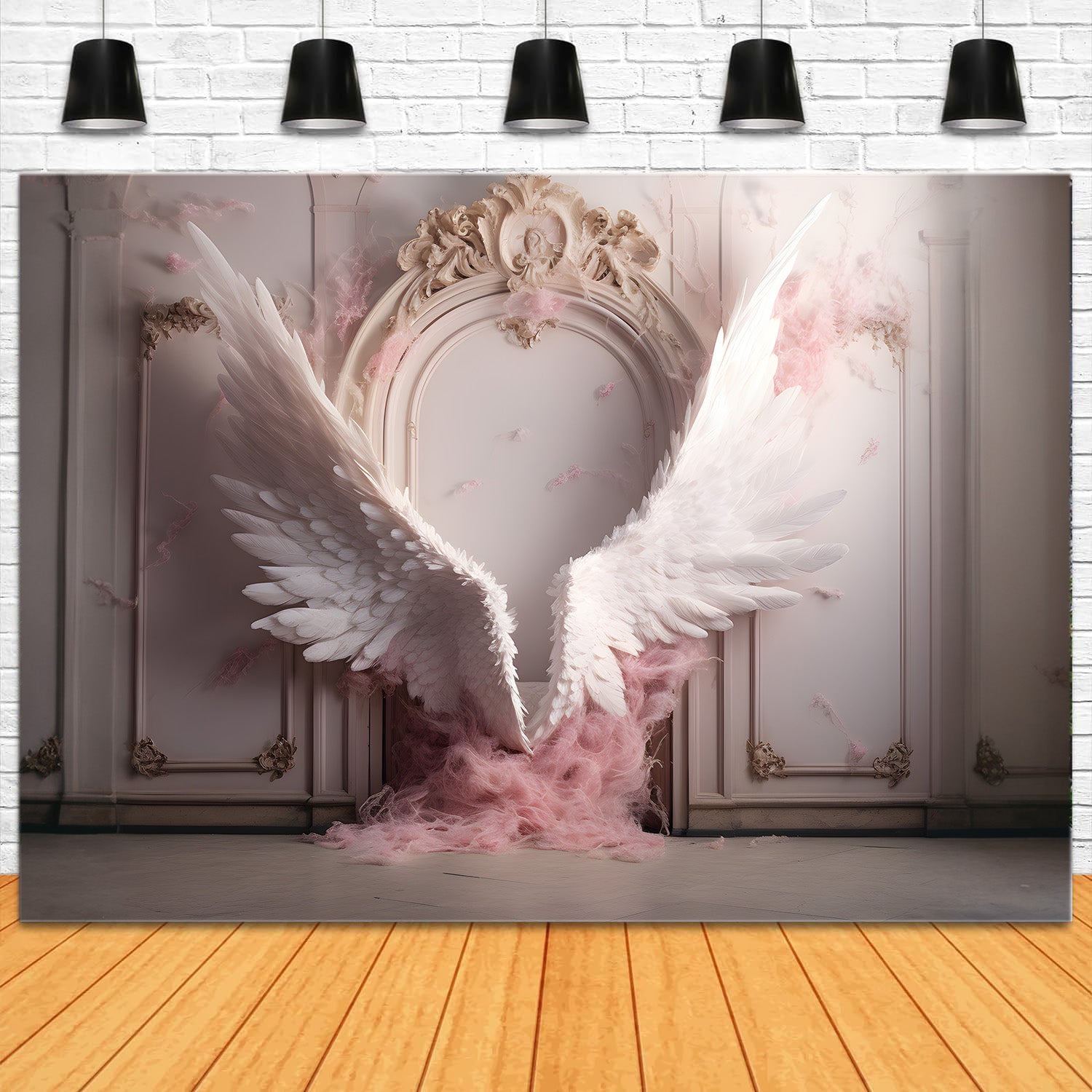 DBackdrop Vintage Wall White Wing Arch Backdrop RR4-30