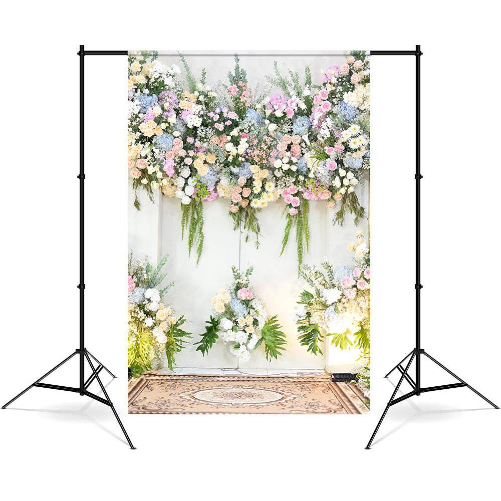 DBackdrop Colorful Flowers Wedding Theme Sacred Backdrop RR4-38