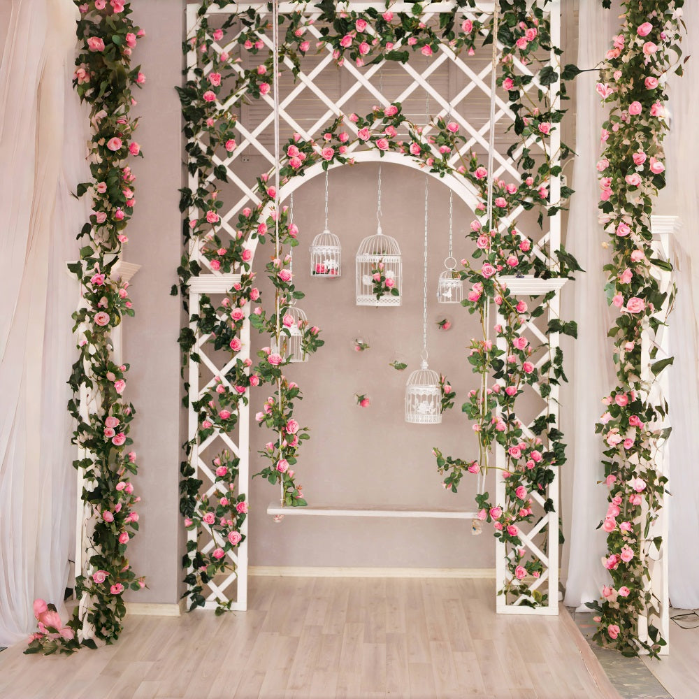 DBackdrop Vine Flower Holy Birdcage Backdrop RR4-40