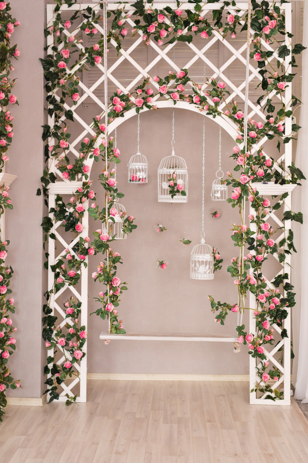 DBackdrop Vine Flower Holy Birdcage Backdrop RR4-40