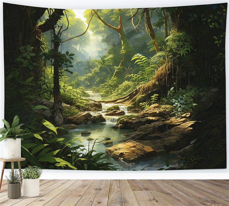 DBackdrop Mystic Forest Clear Stream Adventure Backdrop RR4-44