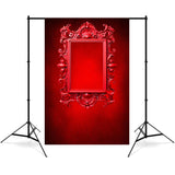 DBackdrop Art Vintage Red Rectangle Photo Frame Abstract Backdrop RR4-51