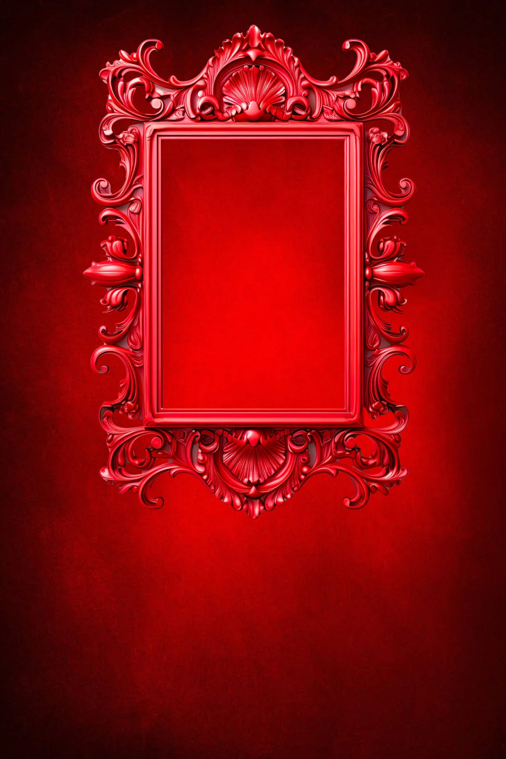 DBackdrop Art Vintage Red Rectangle Photo Frame Abstract Backdrop RR4-51